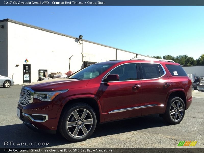 Crimson Red Tintcoat / Cocoa/Shale 2017 GMC Acadia Denali AWD