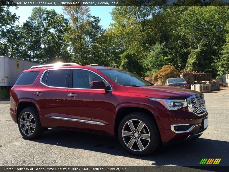 Crimson Red Tintcoat / Cocoa/Shale 2017 GMC Acadia Denali AWD