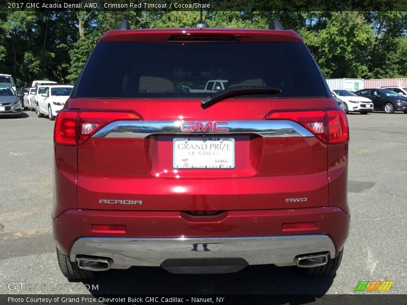 Crimson Red Tintcoat / Cocoa/Shale 2017 GMC Acadia Denali AWD