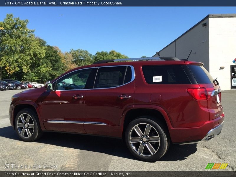 Crimson Red Tintcoat / Cocoa/Shale 2017 GMC Acadia Denali AWD