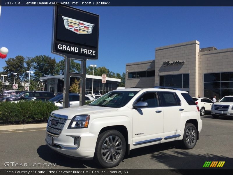 White Frost Tricoat / Jet Black 2017 GMC Terrain Denali AWD