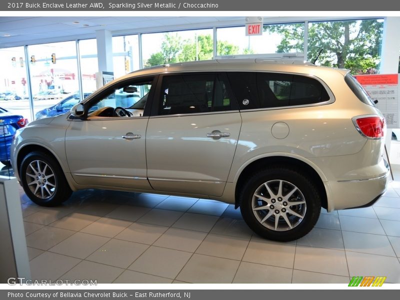 Sparkling Silver Metallic / Choccachino 2017 Buick Enclave Leather AWD