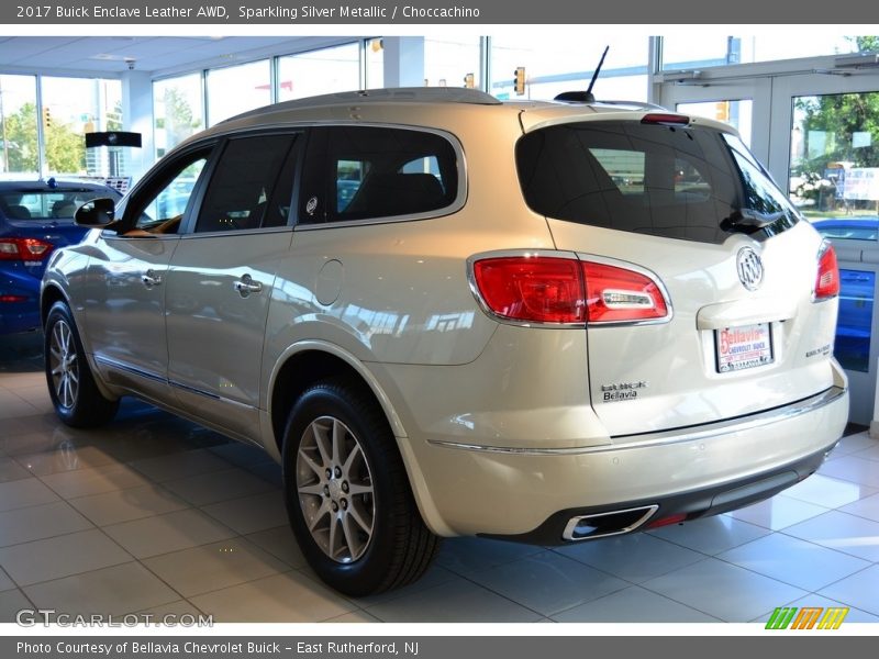 Sparkling Silver Metallic / Choccachino 2017 Buick Enclave Leather AWD