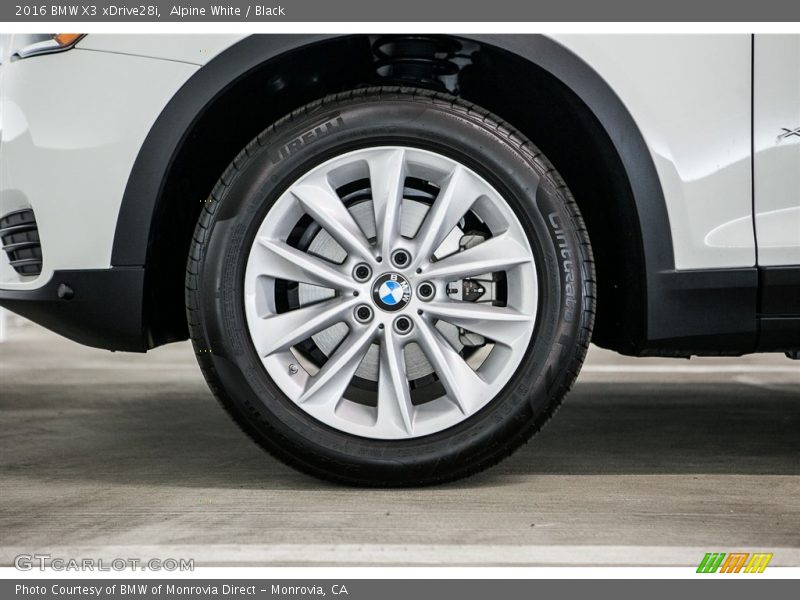Alpine White / Black 2016 BMW X3 xDrive28i
