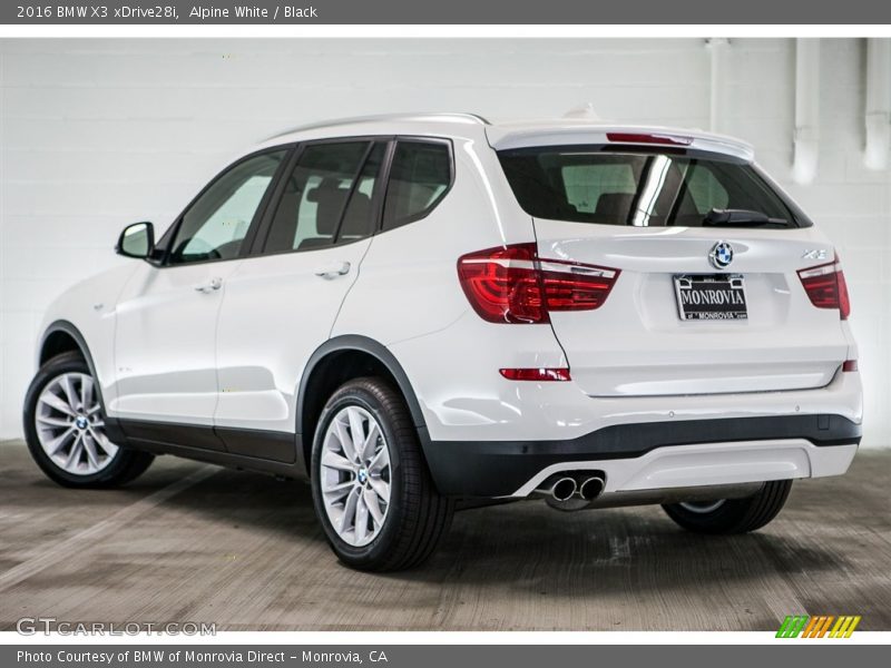 Alpine White / Black 2016 BMW X3 xDrive28i