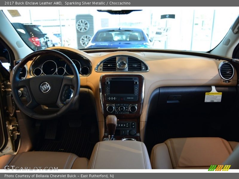 Sparkling Silver Metallic / Choccachino 2017 Buick Enclave Leather AWD
