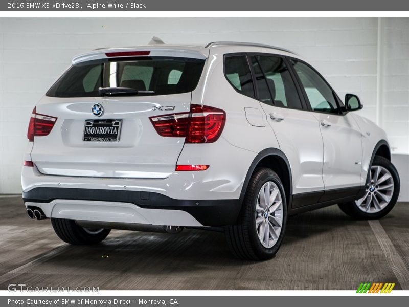 Alpine White / Black 2016 BMW X3 xDrive28i