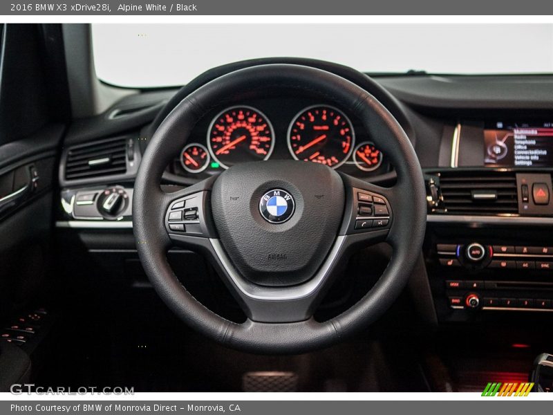 Alpine White / Black 2016 BMW X3 xDrive28i