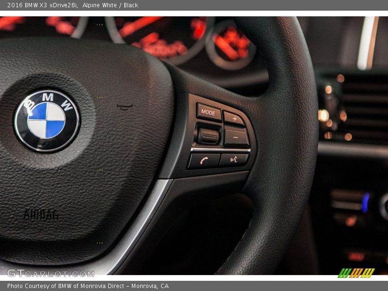 Alpine White / Black 2016 BMW X3 xDrive28i