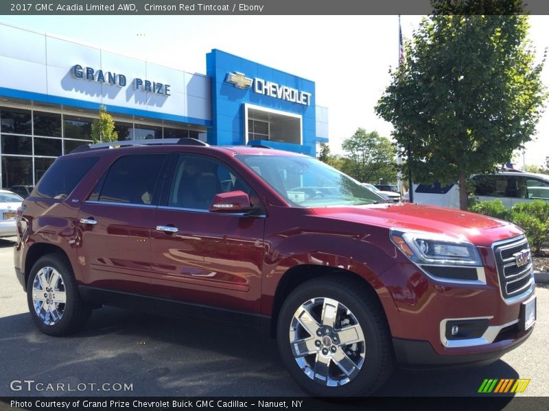 Crimson Red Tintcoat / Ebony 2017 GMC Acadia Limited AWD