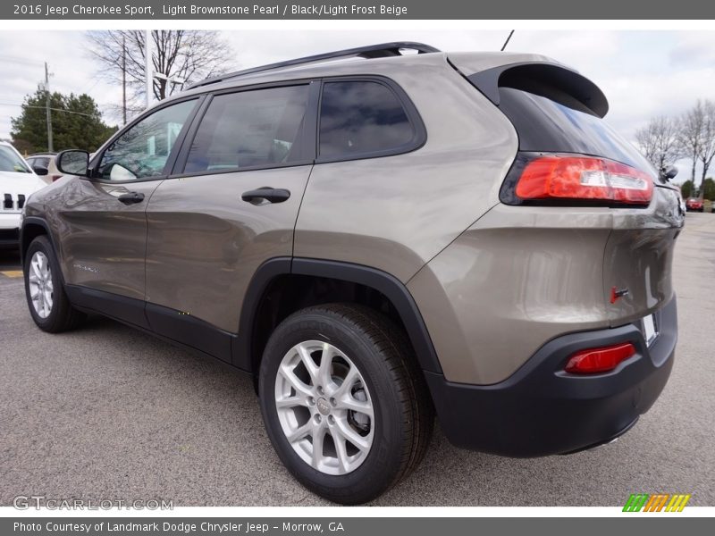 Light Brownstone Pearl / Black/Light Frost Beige 2016 Jeep Cherokee Sport