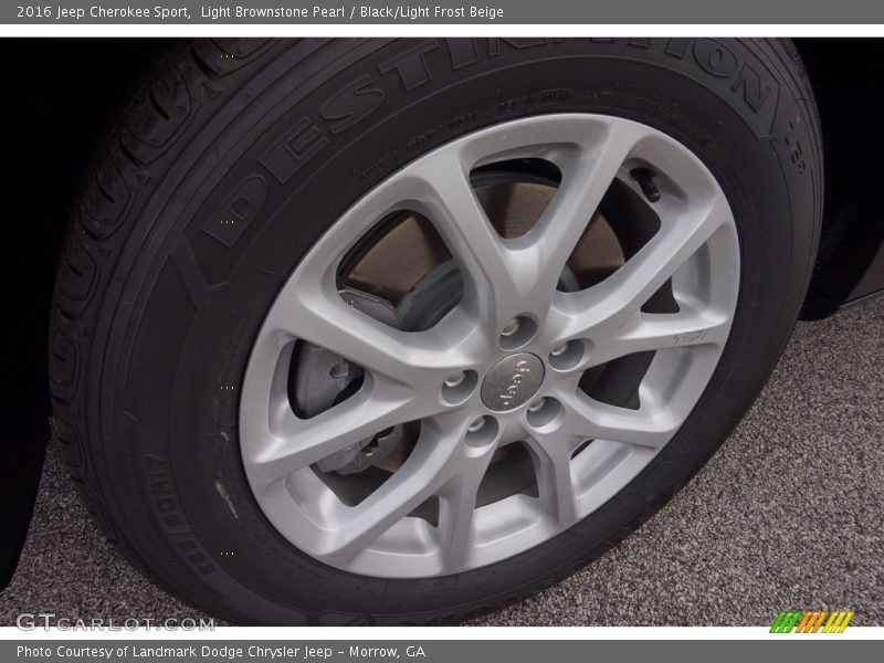 Light Brownstone Pearl / Black/Light Frost Beige 2016 Jeep Cherokee Sport