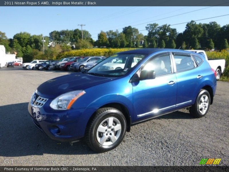 Indigo Blue Metallic / Black 2011 Nissan Rogue S AWD