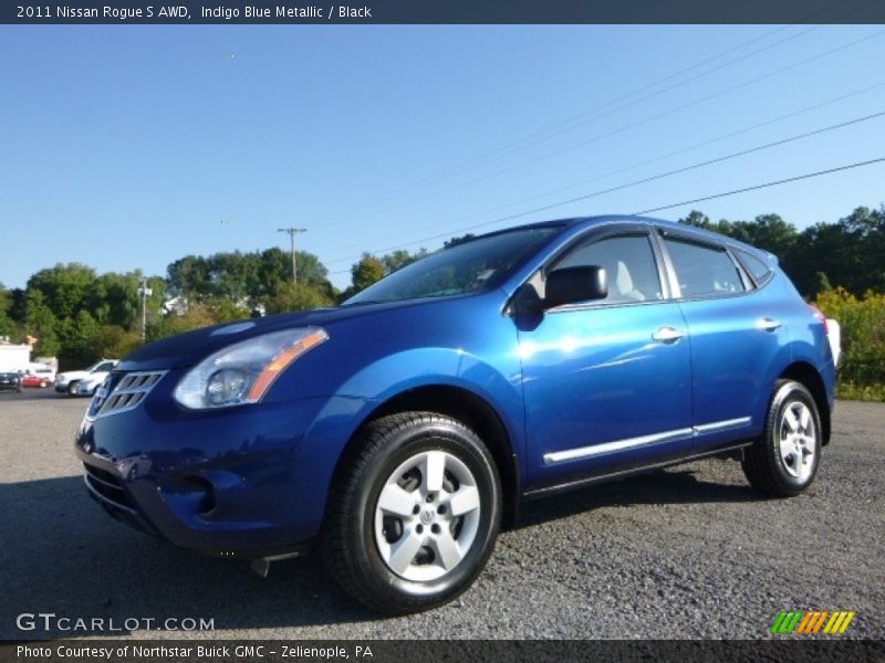 Indigo Blue Metallic / Black 2011 Nissan Rogue S AWD