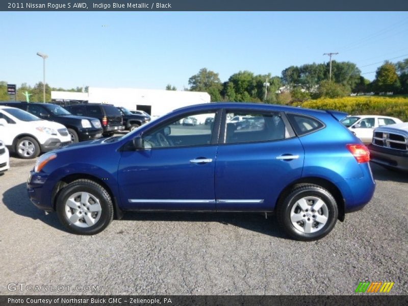 Indigo Blue Metallic / Black 2011 Nissan Rogue S AWD