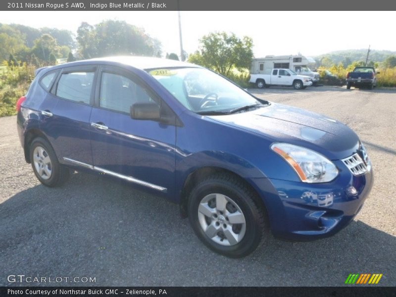 Indigo Blue Metallic / Black 2011 Nissan Rogue S AWD