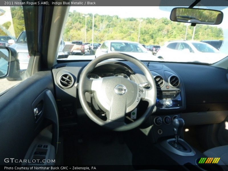 Indigo Blue Metallic / Black 2011 Nissan Rogue S AWD