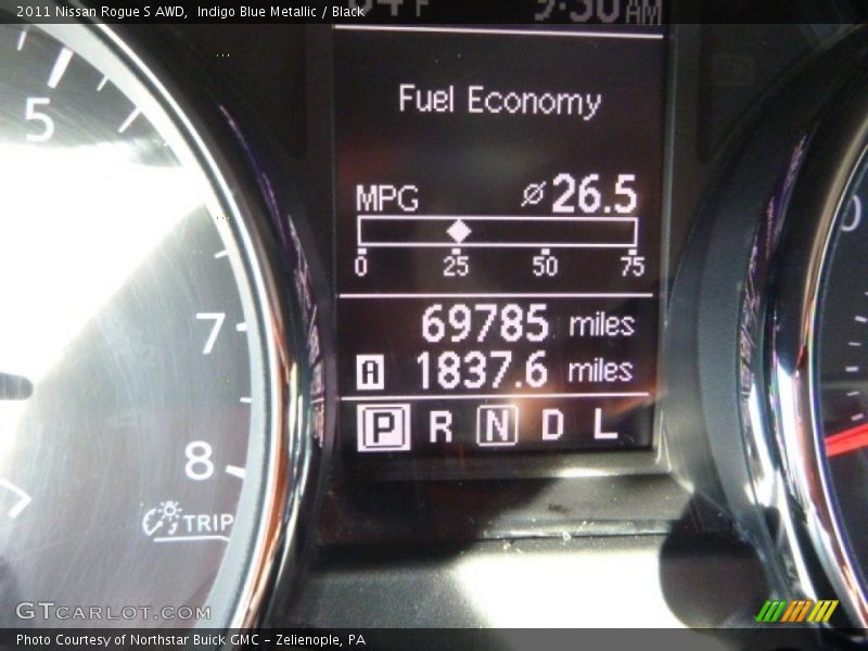 Indigo Blue Metallic / Black 2011 Nissan Rogue S AWD