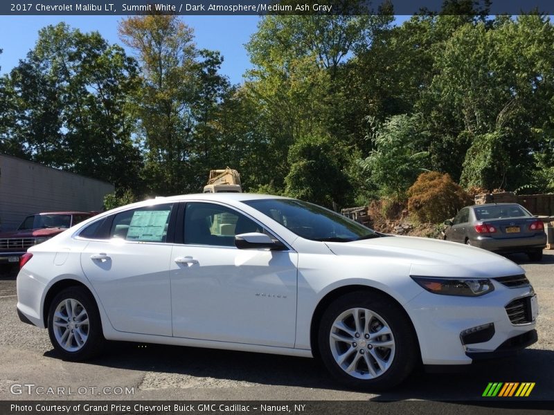 Summit White / Dark Atmosphere/Medium Ash Gray 2017 Chevrolet Malibu LT