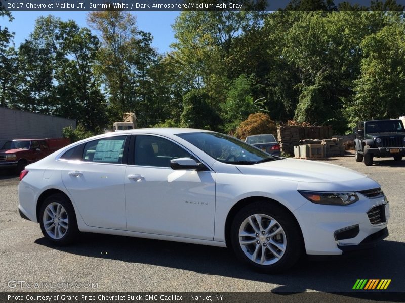 Summit White / Dark Atmosphere/Medium Ash Gray 2017 Chevrolet Malibu LT
