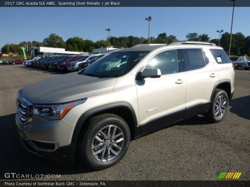 Sparkling Silver Metallic / Jet Black 2017 GMC Acadia SLE AWD