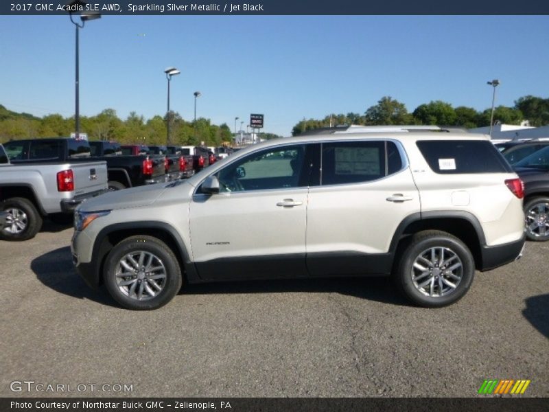 Sparkling Silver Metallic / Jet Black 2017 GMC Acadia SLE AWD