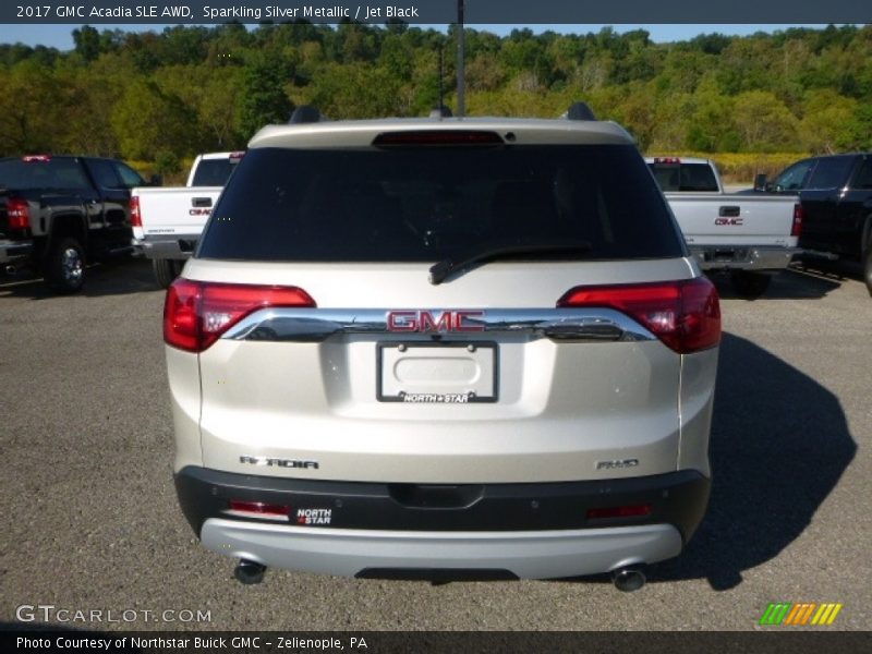 Sparkling Silver Metallic / Jet Black 2017 GMC Acadia SLE AWD