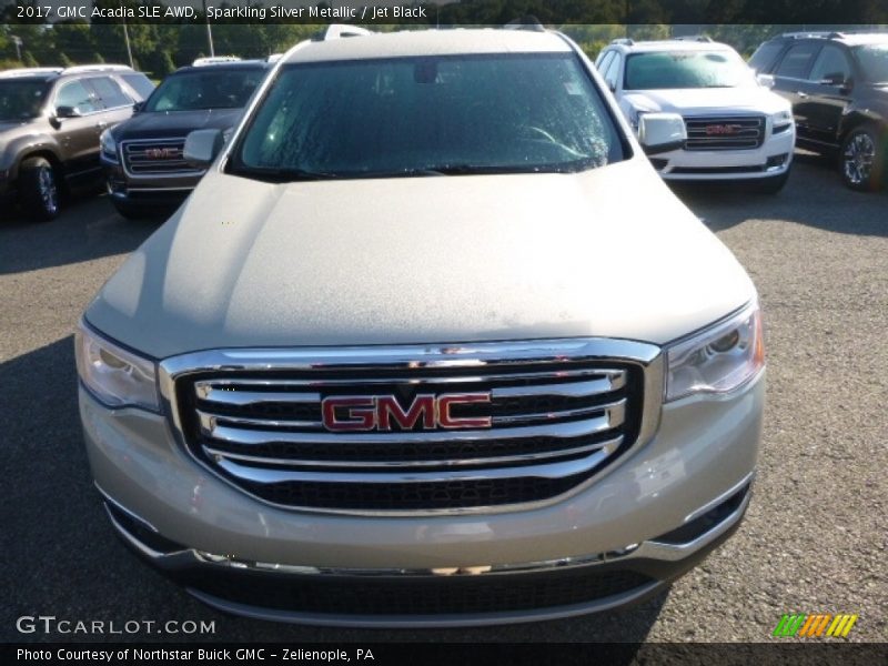 Sparkling Silver Metallic / Jet Black 2017 GMC Acadia SLE AWD