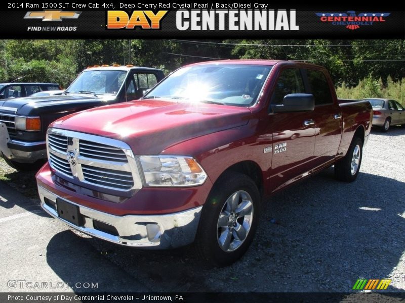 Deep Cherry Red Crystal Pearl / Black/Diesel Gray 2014 Ram 1500 SLT Crew Cab 4x4