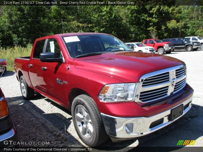 Deep Cherry Red Crystal Pearl / Black/Diesel Gray 2014 Ram 1500 SLT Crew Cab 4x4