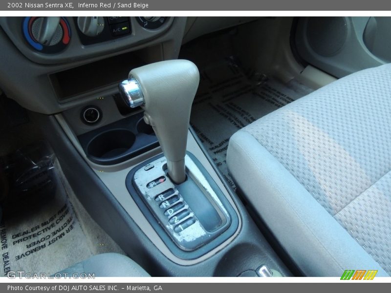 Inferno Red / Sand Beige 2002 Nissan Sentra XE
