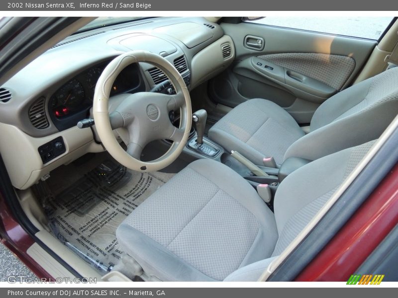 Inferno Red / Sand Beige 2002 Nissan Sentra XE