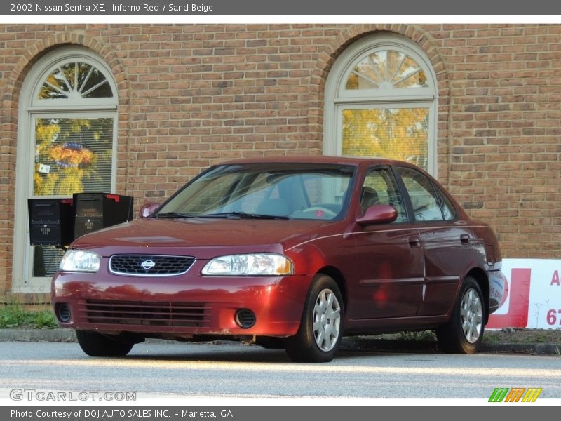 Inferno Red / Sand Beige 2002 Nissan Sentra XE