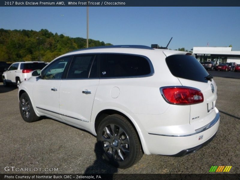White Frost Tricoat / Choccachino 2017 Buick Enclave Premium AWD