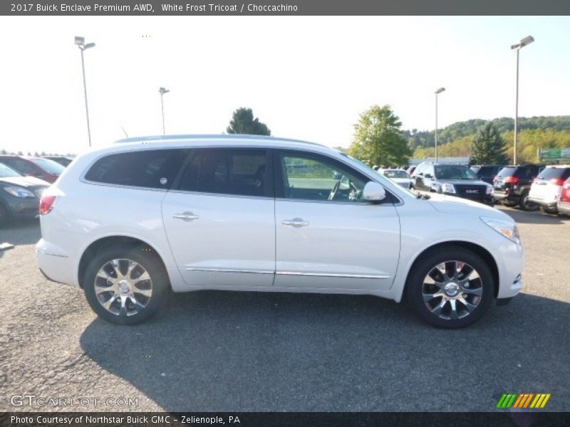 White Frost Tricoat / Choccachino 2017 Buick Enclave Premium AWD