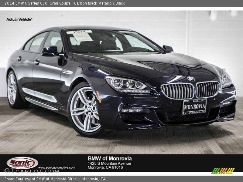 Carbon Black Metallic / Black 2014 BMW 6 Series 650i Gran Coupe