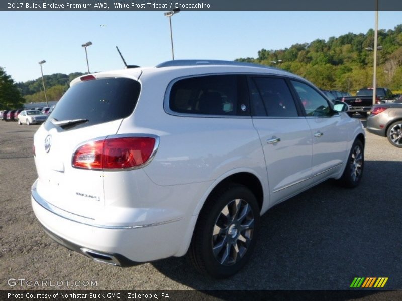 White Frost Tricoat / Choccachino 2017 Buick Enclave Premium AWD