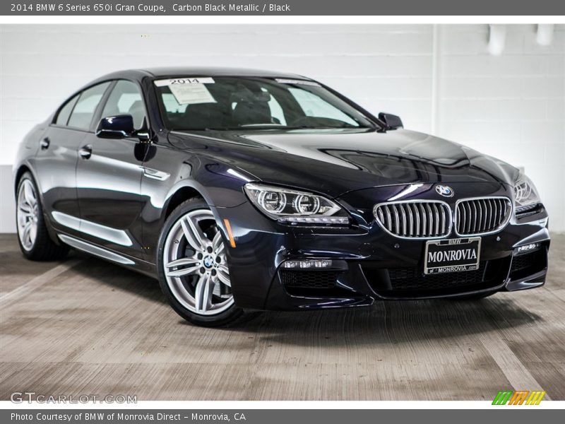Carbon Black Metallic / Black 2014 BMW 6 Series 650i Gran Coupe