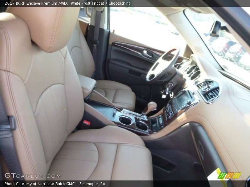 White Frost Tricoat / Choccachino 2017 Buick Enclave Premium AWD