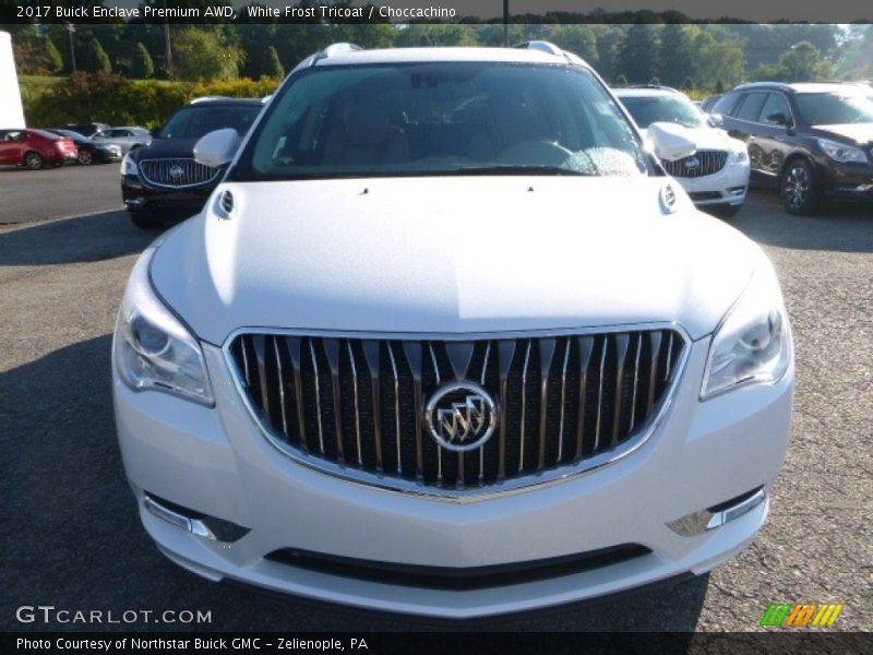 White Frost Tricoat / Choccachino 2017 Buick Enclave Premium AWD