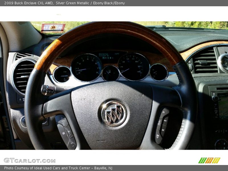 Silver Green Metallic / Ebony Black/Ebony 2009 Buick Enclave CXL AWD