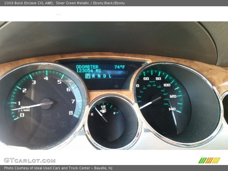 Silver Green Metallic / Ebony Black/Ebony 2009 Buick Enclave CXL AWD