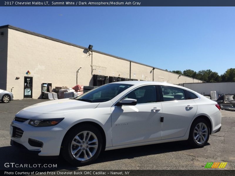 Summit White / Dark Atmosphere/Medium Ash Gray 2017 Chevrolet Malibu LT