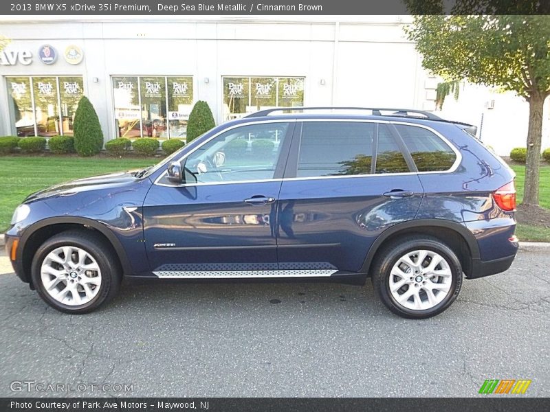 Deep Sea Blue Metallic / Cinnamon Brown 2013 BMW X5 xDrive 35i Premium