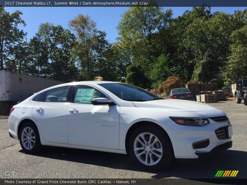 Summit White / Dark Atmosphere/Medium Ash Gray 2017 Chevrolet Malibu LT
