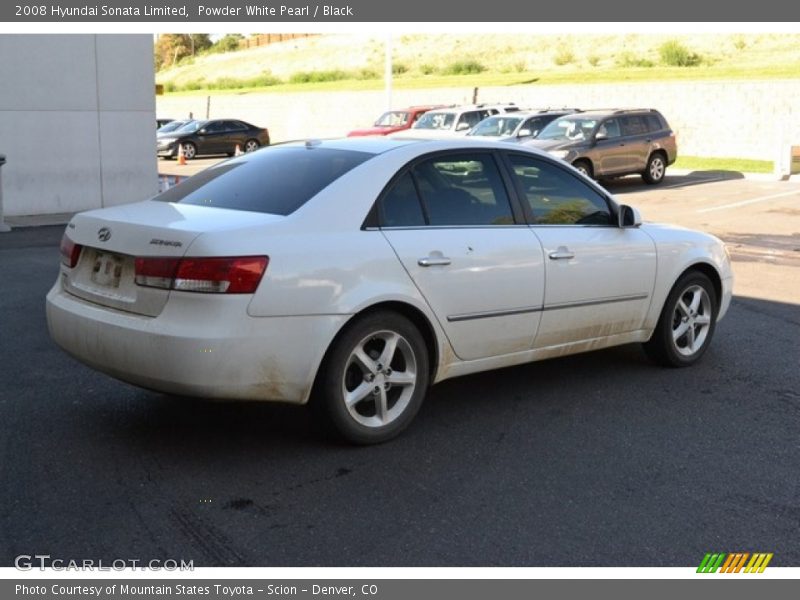 Powder White Pearl / Black 2008 Hyundai Sonata Limited