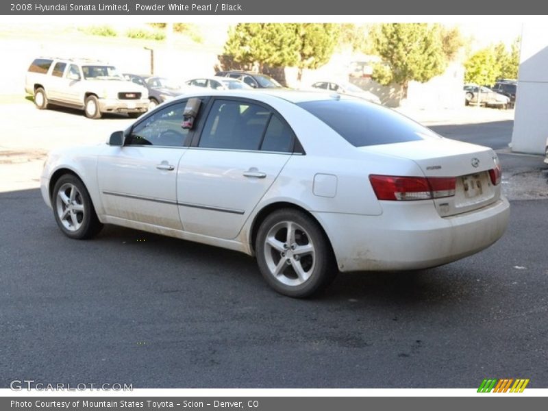Powder White Pearl / Black 2008 Hyundai Sonata Limited