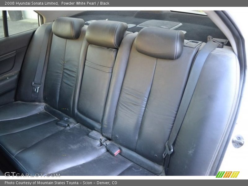 Powder White Pearl / Black 2008 Hyundai Sonata Limited
