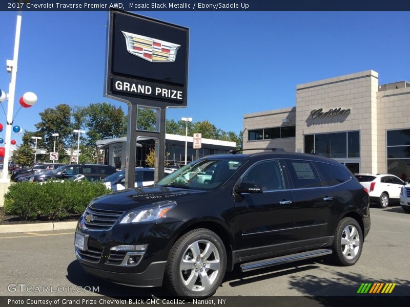 Mosaic Black Metallic / Ebony/Saddle Up 2017 Chevrolet Traverse Premier AWD