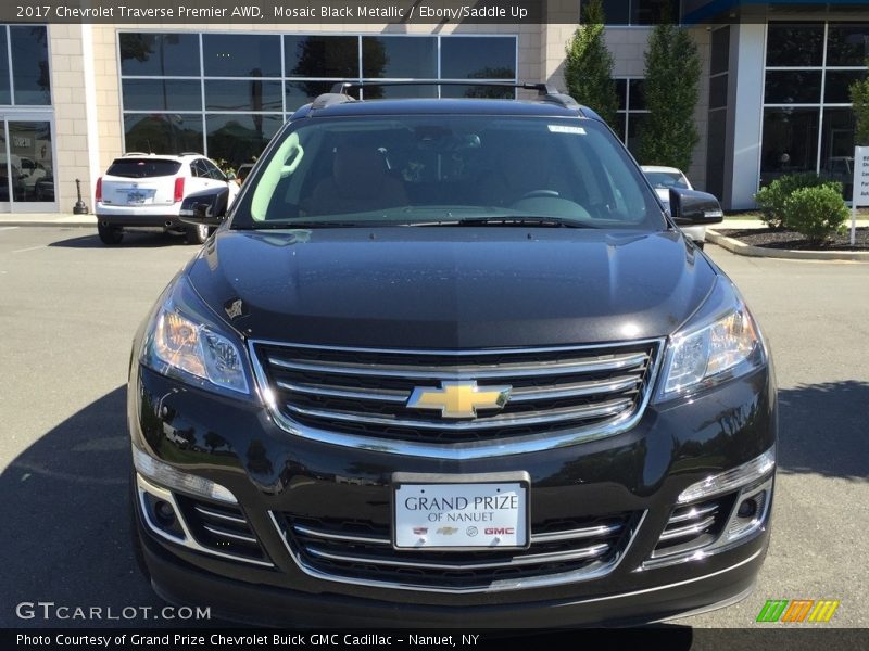 Mosaic Black Metallic / Ebony/Saddle Up 2017 Chevrolet Traverse Premier AWD